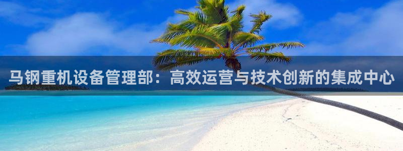 天宏娱乐官网平台注册：马钢重机设备管理部：高效运营与技术创新