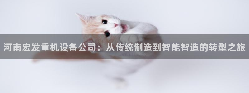 天宏娱乐666：河南宏发重机设备公司：从传统制造到智能智造的