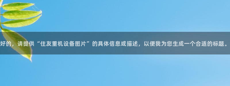 西安天宏娱乐会所地址：好的，请提供“住友重机设备图片”的具体